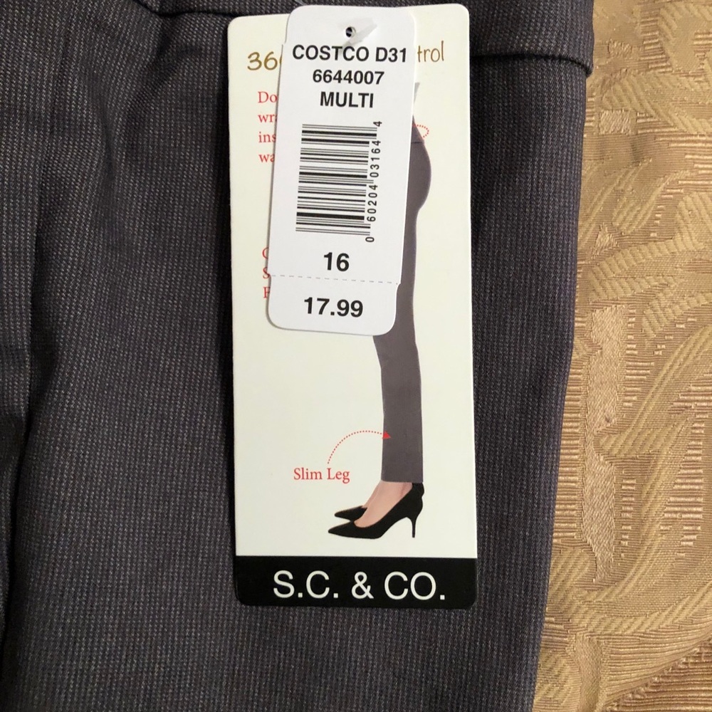 Pants.  Subtle grey pinstripe.